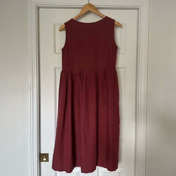 Not Perfect Linen - Marsala Sleeveless Dress - S - Picture 3 of 4